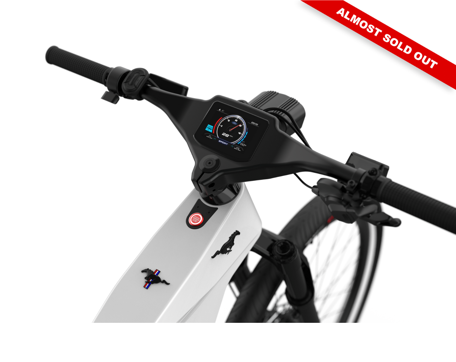 Ford Mustang electric bike in Oxford White colour