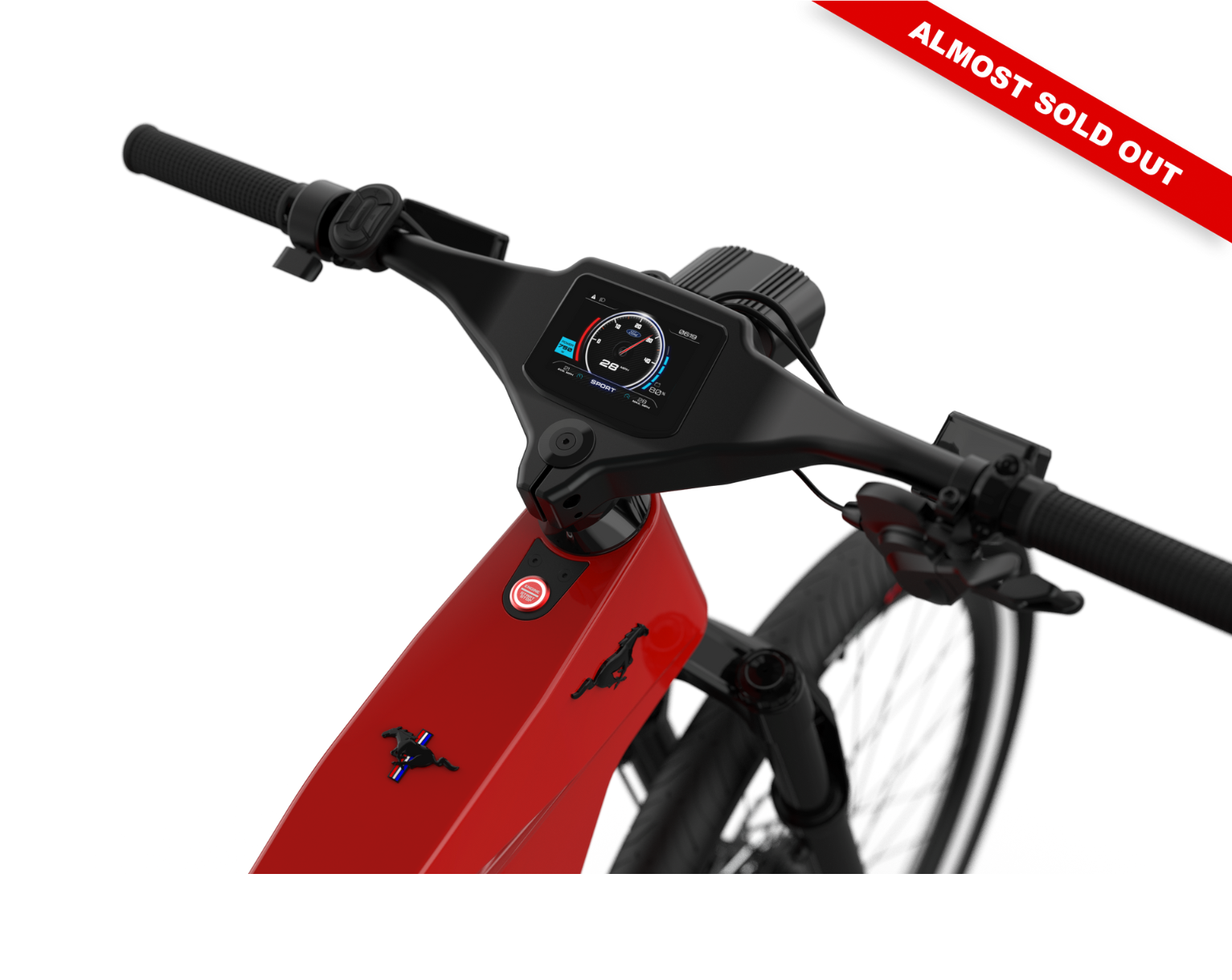  Ford Mustang electric bike in Race Red colour